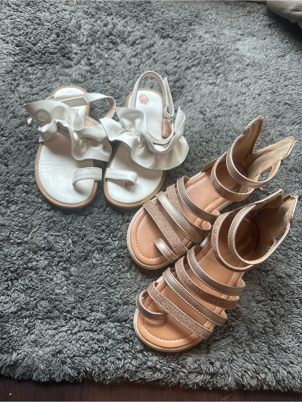 Kids Metallic Pink Gladiator Sandals - Brand: